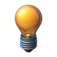 extraordinary tropical A single lightbulb with a glowing filament. NO BACKGROUND with Transparent Background. perfect clarity png