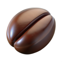 stunning bold classic A single coffee bean, dark and roasted. NO BACKGROUND with Transparent Background. perfect clarity png