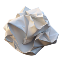 whimsical sumptuous A crumpled piece of white paper. NO BACKGROUND with Transparent Background. handcrafted png