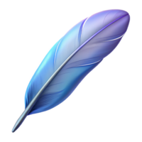 impressive renaissance A single feather, light and airy. NO BACKGROUND with Transparent Background. genuine png