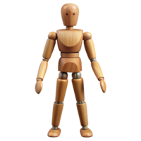 mysterious spectacular A wooden artist's mannequin, jointed and posable. NO BACKGROUND with Transparent Background. top-tier png
