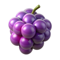 mesmerizing signature A single grape, deep purple and glistening. NO BACKGROUND with Transparent Background. png