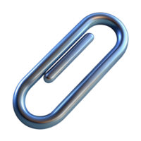 magnificent standout A single paperclip, metallic and unbent. NO BACKGROUND with Transparent Background. png