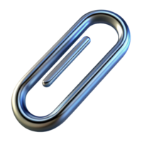 magnificent art deco A single paperclip, metallic and unbent. NO BACKGROUND with Transparent Background. fine detail png
