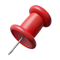 mesmerizing memorable A single sewing needle, threaded with red thread. NO BACKGROUND with Transparent Background. png