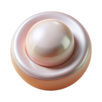 hypnotic dreamy elegant A single button, round and pearly white. NO BACKGROUND with Transparent Background. high quality png