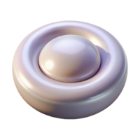 unparalleled art deco A single button, round and pearly white. NO BACKGROUND with Transparent Background. expertly shot png