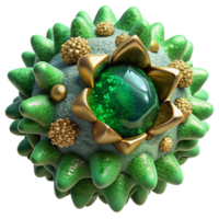 impressive minimalist Green Algae Fractal Microscopic Life Isolated high resolution png