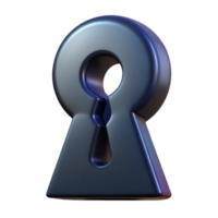 splendid mysterious impressionist A single keyhole, dark and mysterious. NO BACKGROUND with Transparent Background. studio quality png