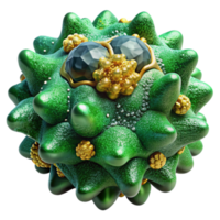 stunning modern Green Algae Fractal Microscopic Life Isolated authentic png