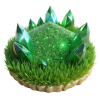 dramatic rustic Green Grass Fractal Field Texture Transparent Background premium png