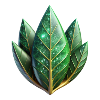 extraordinario rústico verde hoja modelo fuente aislado elemento auténtico png