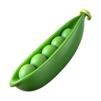 majestic energetic vintage Single green pea pod NO BACKGROUND with Transparent Background. precision png
