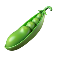 standout traditional Single green pea pod NO BACKGROUND with Transparent Background. 4K png