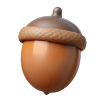 whimsical vibrant Acorn NO BACKGROUND with Transparent Background. professional png