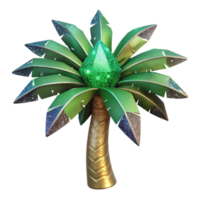 impressive rustic Green Palm Tree Frond Isolated original png