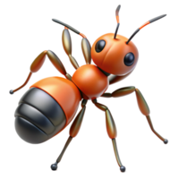 dramatic whimsical impressionist Ant NO BACKGROUND with Transparent Background. fine detail png