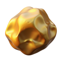 fascinating unforgettable Gold nugget NO BACKGROUND with Transparent Background. png