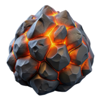 signature artistic Volcanic rock NO BACKGROUND with Transparent Background. fine detail png