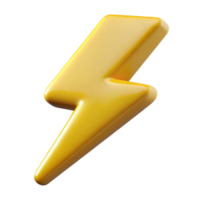 wonderful energetic organic Lightning bolt NO BACKGROUND with Transparent Background. studio quality png
