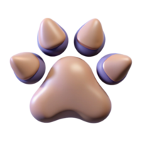splendid mid-century Paw print dog NO BACKGROUND with Transparent Background. ultra HD png