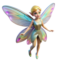 melancholic exquisite A delicate fairy with iridescent wings, NO BACKGROUND with Transparent Background. genuine png