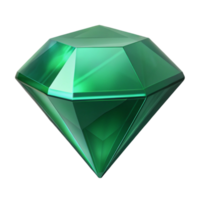 spectacular signature A single, polished emerald gemstone, NO BACKGROUND with Transparent Background. png