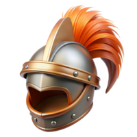 extraordinary rustic A knight's helmet with a feathered plume, NO BACKGROUND with Transparent Background. genuine png