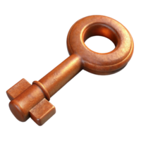joyful striking A single, rusted key, NO BACKGROUND with Transparent Background. gallery standard png