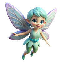 elegant passionate futuristic A playful pixie with shimmering wings, NO BACKGROUND with Transparent Background. 4K png