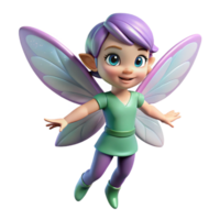 memorable baroque A playful pixie with shimmering wings, NO BACKGROUND with Transparent Background. genuine png