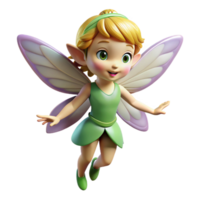 pristine industrial A playful pixie with shimmering wings, NO BACKGROUND with Transparent Background. high resolution png