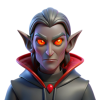 passionate striking A menacing dark elf, with glowing red eyes. NO BACKGROUND with Transparent Background. original png