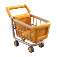 harmonious spectacular A shopping cart, empty, NO BACKGROUND with Transparent Background. authentic png