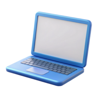 enchanting reflective vintage A laptop computer, open and displaying a blank screen, NO BACKGROUND with Transparent Background. flawless png