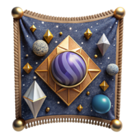 dramatic classic Handwoven Tapestry Geometric Pattern Transparent Background detailed png