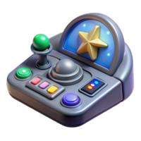 exceptional art deco Spaceship navigation console with holographic star map and control buttons. NO BACKGROUND with Transparent Background. professional png