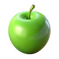 melancholic vibrant Close-up of a ripe green apple NO BACKGROUND with Transparent Background. masterfully captured png