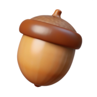 pristine renaissance One brown acorn with cap NO BACKGROUND with Transparent Background. museum quality png