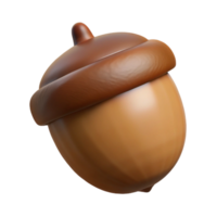 stunning distinguished One brown acorn with cap NO BACKGROUND with Transparent Background. png