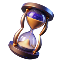 magnificent vintage Hourglass Floating in Space Isolated authentic png