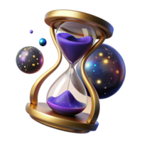 wonderful minimalist Hourglass Floating in Space Isolated high resolution png