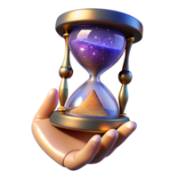 magnificent minimalist Hourglass in Hand Side View Cutout original png