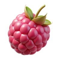 exquisite geometric Freshly picked raspberry with stem NO BACKGROUND with Transparent Background. luxury png
