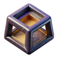 elegant abstract Impossible Cube Cutout with Shadow Effect high quality png