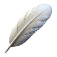 mesmerizing distinctive One white feather NO BACKGROUND with Transparent Background. png