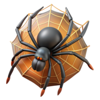 melancholic dramatic Spider spinning a web web considered part of the spider NO BACKGROUND with Transparent Background. top-tier png