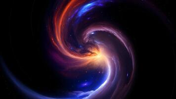 Reflection, Background with Universe Twisting, Space, Galaxy, Unique Design, Exclusive video