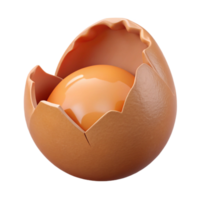 enchanting contemporary Single cracked eggshell NO BACKGROUND with Transparent Background. artisan png