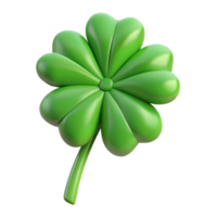 elegant tropical Single four-leaf clover NO BACKGROUND with Transparent Background. perfect clarity png